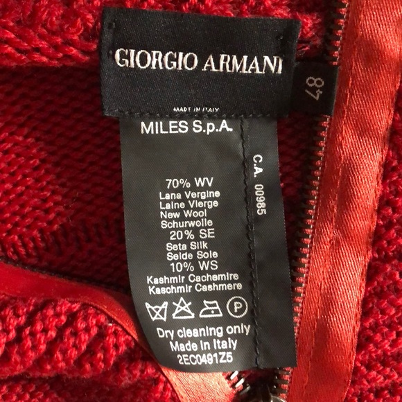 Giorgio Armani zip up sweater - Picture 4 of 6